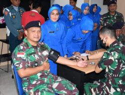 Lanal Ranai Gelar Donor Darah dalam Rangka HUT KE 77 Polisi Militer TNI AL