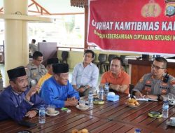 Kapolres Natuna AKBP Nanang Budi Santosa, S.I.K Jumat Curhat bersama 4 Lurah dan 17 Kades di 4 Kecamatan
