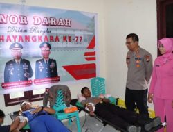 Hari Bhayangkara ke 77, Polres Natuna Gelar Donor Darah