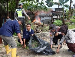 Peduli Lingkungan, Polres Natuna Gelar Bersih Sampah Serentak Bersama Masyarakat