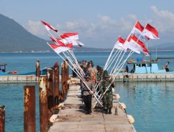 Polres Natuna Kibarkan Bendera Merah Putih di Pulau Terluar, Terdepan Perbatasan Ujung Utara Indonesia