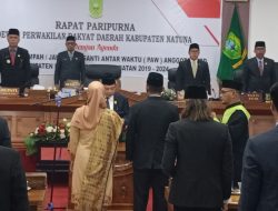 Ketua DPRD Natuna Pimpin PAW Junaidi dan Andes Putra