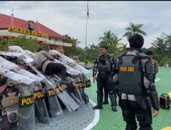 Persiapan Pengamanan Pemilu 2024, Polres Natuna Latihan Pengendalian Massa