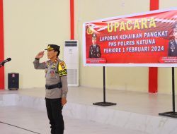 Wakapolres Natuna Pimpin Upacara Kenaikan Pangkat Pegawai Negeri Sipil