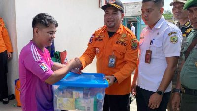 Korban Kebakaran di Jalan Pantai Impian Terima Bantuan dari BPBD Tanjungpinang