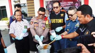 Polres Bintan Musnahkan 1 Kg Sabu