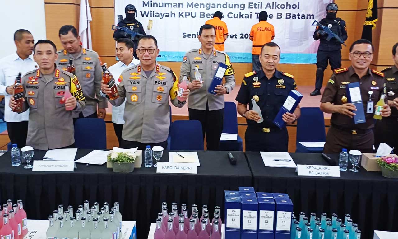 Bea Cukai Batam Gagalkan Penyelundupan Mikol Ilegal Senilai Rp 4,59 Miliar