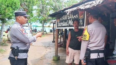 Amankan Libur Lebaran, Polsek Sekupang Patroli Pantai Tanjung Pinggir