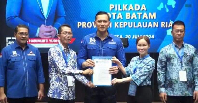 Demokrat Resmi Dukung Amsakar Achmad dan Li Claudia Chandra di Pilkada Batam