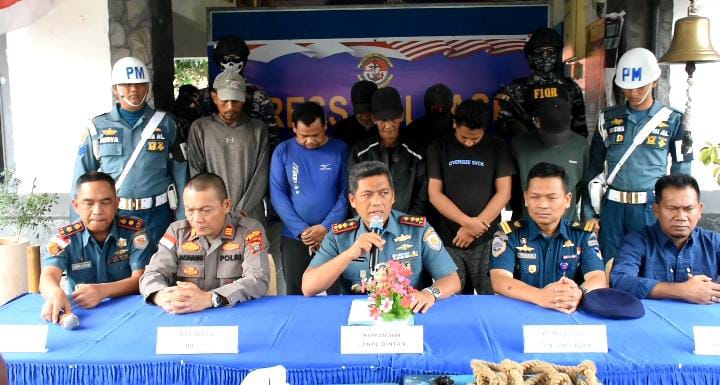 Tujuh Perompak Laut Diamankan Lanal Bintan