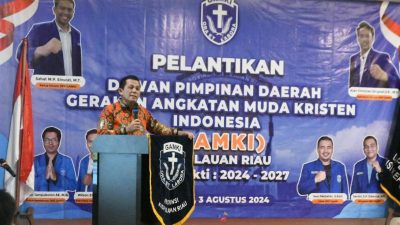 Hadiri Pelantikan DPD GAMKI Kepri, Gubernur Ansar Pesan Jaga Kemajemukan