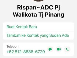 Waspada Penipuan, Nomor Telepon Palsu Mengatasnamakan Ajudan Pj. Wali Kota Tanjungpinang