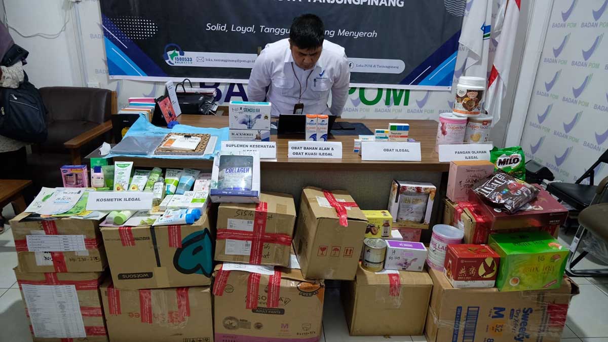 Gudang Obat Ilegal Senilai Ratusan Juta Digerebek di Tanjungpinang, Pelaku Incar Pasar Online