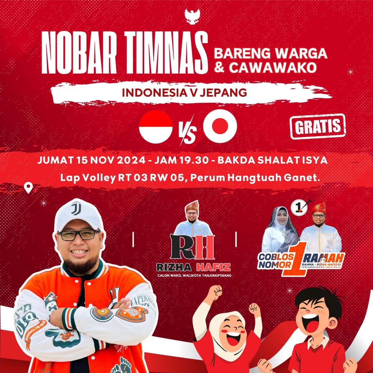 Dukung Timnas! Rizha Hafiz Ajak Warga Nobar dan Ngopi Gratis di Ganet