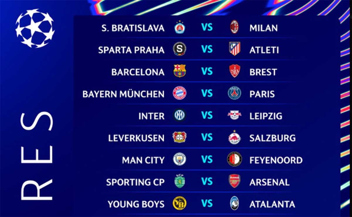 Malam Ini, Liga Champions Panaskan Malam dengan Sembilan Laga Sengit