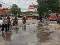 Tumpahan Solar di Km 23 Kijang Bintan Sebabkan Pengendara Jatuh