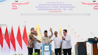 Presiden Prabowo Resmikan Pembangunan Ekosistem Industri Baterai Terintegrasi di Karawang