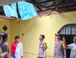 Cuaca Ekstrem, Pohon Kelapa Tumbang Timpa Rumah Warga di Lingga