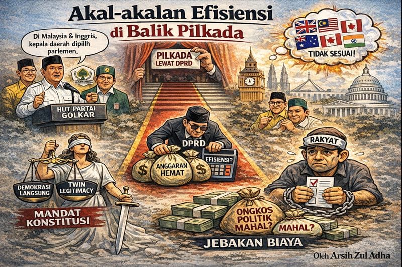 Akal-akalan Efisiensi di Balik Pilkada. Sumber : Istimewa