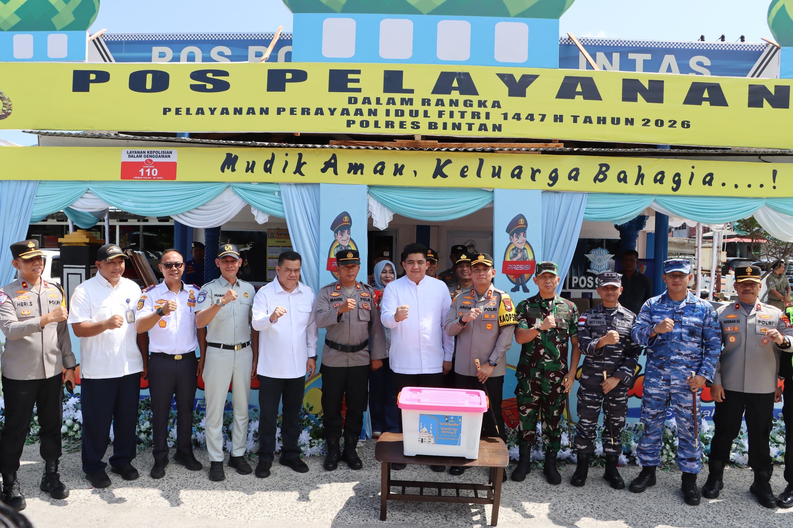'Mudik Aman Keluarga Bahagia', Bupati Roby Tinjau Pos Yan dan Pos Pam Pelabuhan. Dok : Kominfo Kabupaten Bintan