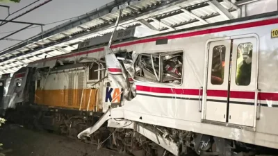 Kecelakaan Kereta Api di Bekasi. Dok : Istimewa