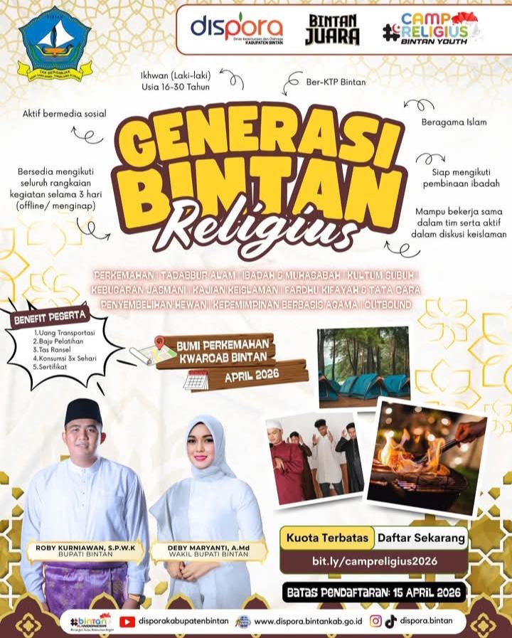 Berkemah Hingga Tadabbur Alam, Bupati Roby Memanggil Para Generasi Bintan Religius. Dok : Kominfo Kabupaten Bintan