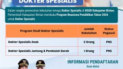 Optimalisasi Layanan Tenaga Medis, Bintan Buka Beasiswa Dokter Spesialis. Dok : Kominfo Kabupaten Bintan