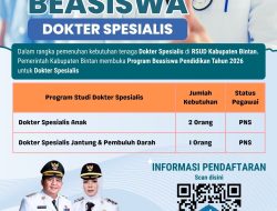 Optimalisasi Layanan Tenaga Medis, Bintan Buka Beasiswa Dokter Spesialis