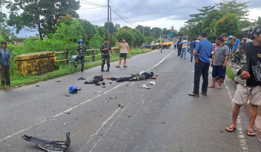 WNA China Diduga Keluar Jalur, Pengendara Motor Tewas dalam Laka Maut di KM 12 Tanjungpinang. Dok : Istimewa