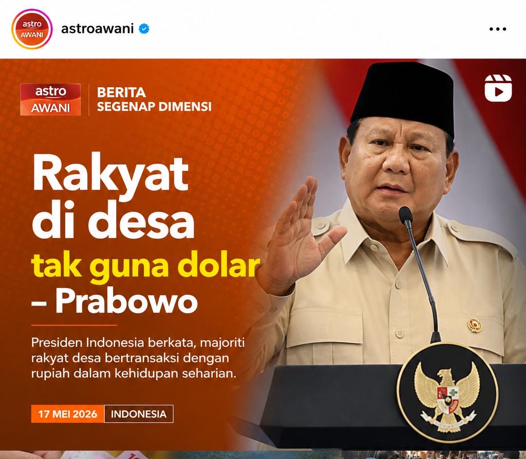 Media Malaysia Soroti Pernyataan Prabowo soal Dolar, Kolom Komentar Dipenuhi Netizen Indonesia. Dok : Istimewa