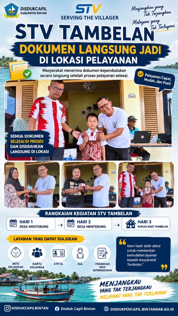 STV di Tambelan, Disdukcapil Bintan Terbitkan 589 Dokumen Kependudukan . Dok : Kominfo Kabupaten Bintan