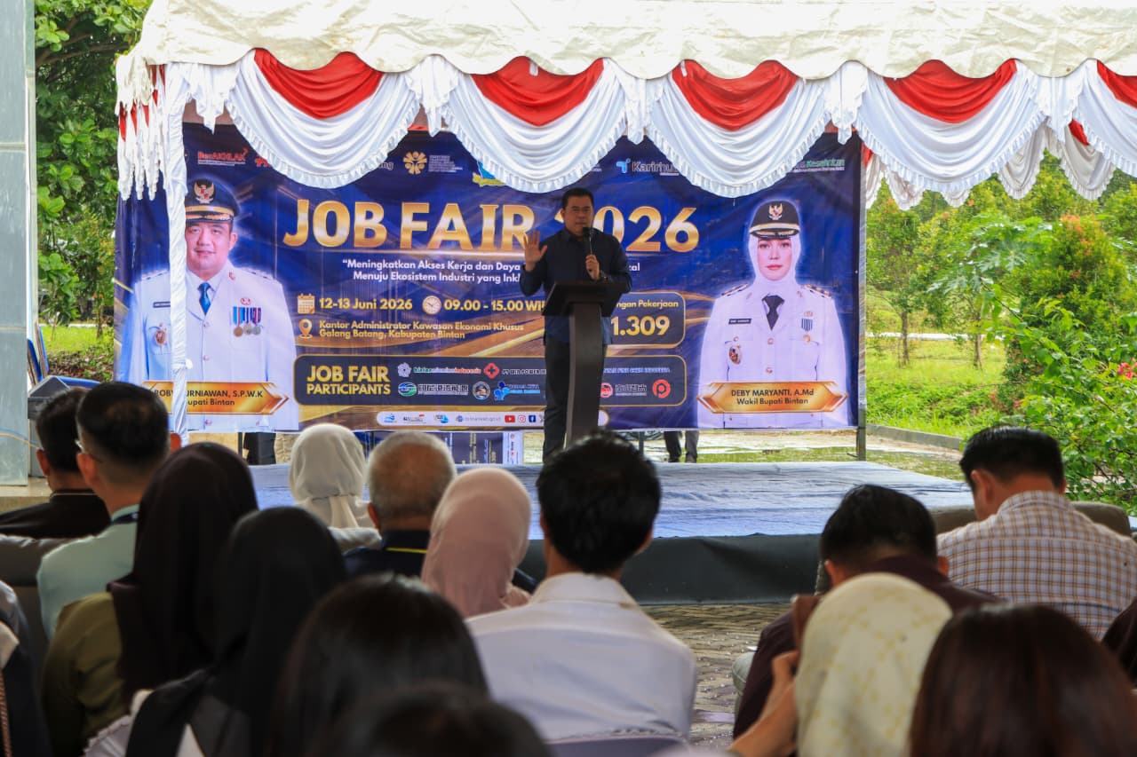 Sekda Ronny Kartika Buka Job Fair Bintan 2026, Hadirkan 1.309 Lowongan Kerja dari 12 Perusahaan. Dok : Kominfo Kabupaten Bintan