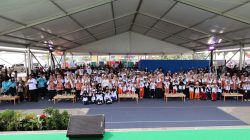 Selvi Ananda Gibran Rakabuming saat menghadiri puncak peringatan Hari Anak Nasional 2026 di Pelataran Tugu Sirih, Tanjungpinang. Dok : Pemprov Kepri