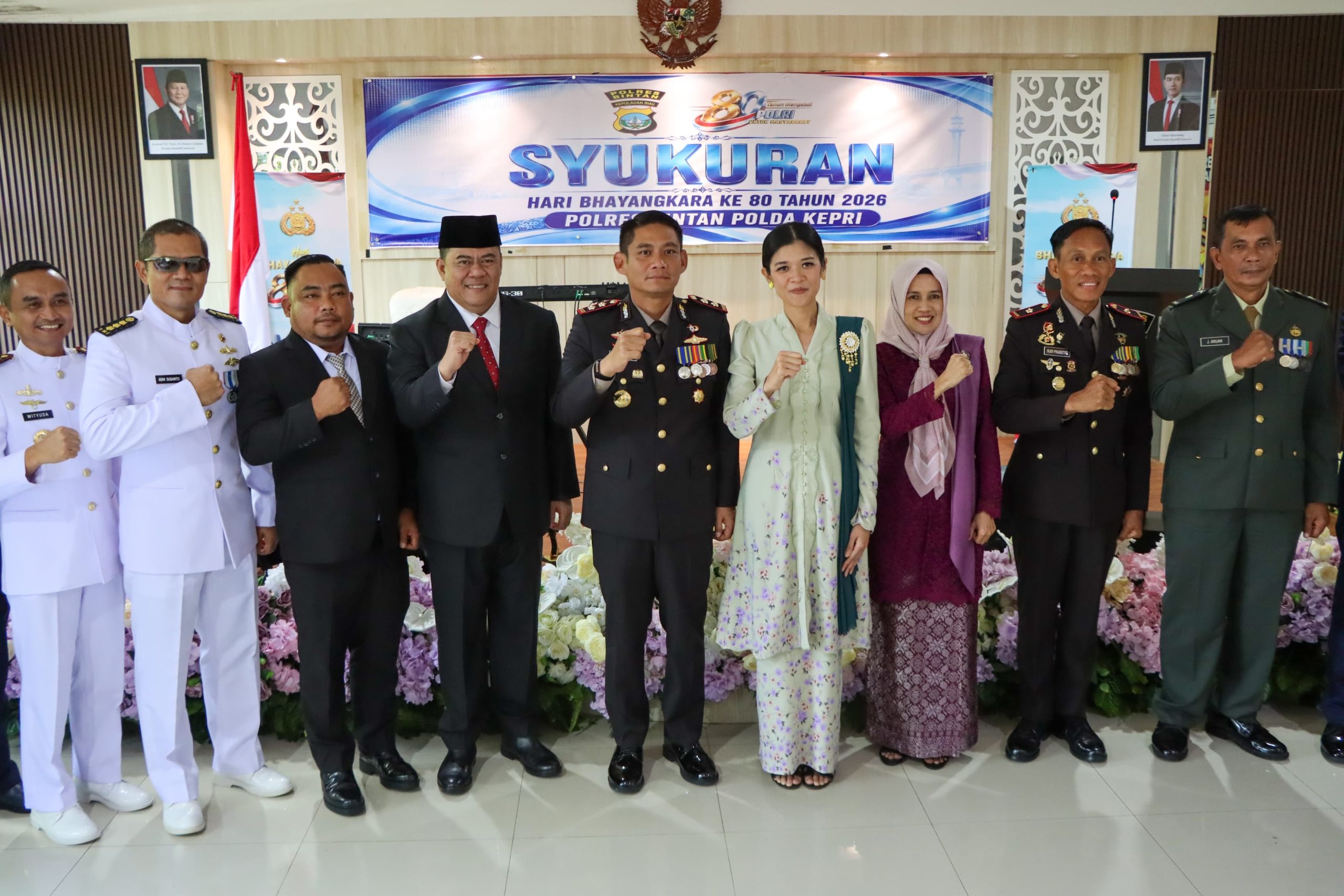 Hadiri Syukuran Hari Bhayangkara ke-80 Polres Bintan, Sekda Bintan Apresiasi Pengabdian Polri. Dok : Kominfo Kabupaten Bintan