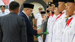 Bupati Bintan Kukuhkan 33 Anggota Paskibraka Kabupaten Bintan Tahun 2026. Dok : Kominfo Kabupaten Bintan