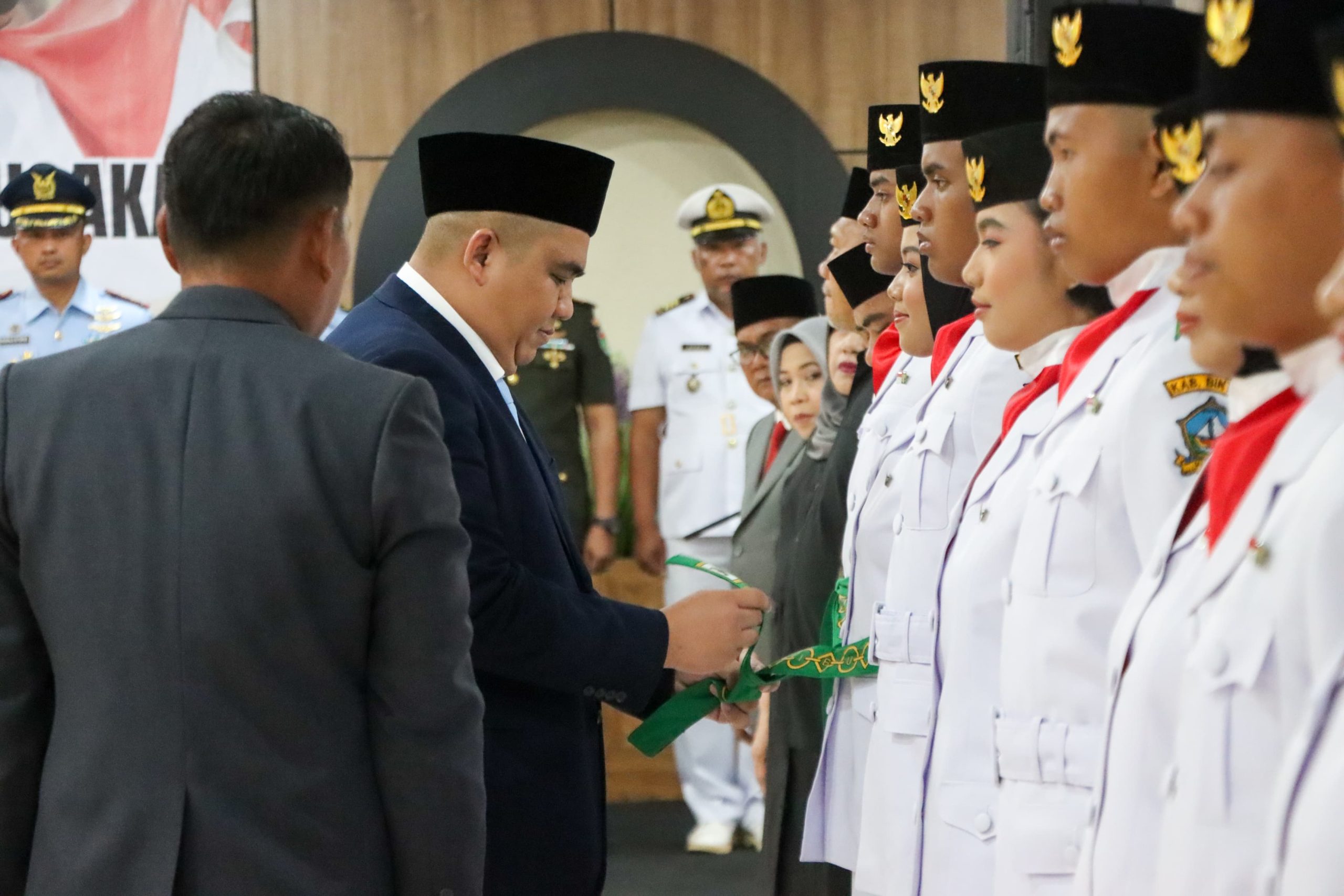 Bupati Bintan Kukuhkan 33 Anggota Paskibraka Kabupaten Bintan Tahun 2026. Dok : Kominfo Kabupaten Bintan