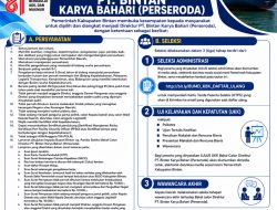 Pemkab Bintan Buka Seleksi Bakal Calon Komisaris dan Direktur BUMD PT. Bintan Karya Bahari (Perseroda)