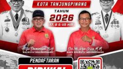 Poster resmi Gerak Jalan Proklamasi Tri Lomba Juang Tahun 2026 yang diselenggarakan Dispora Kota Tanjungpinang. Dok : Website Tanjungpinang.go.id