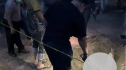 Jasad perempuan bertato "Diana" saat ditemukan terkubur di belakang sebuah rumah, di Lingga. Dok : Istimewa