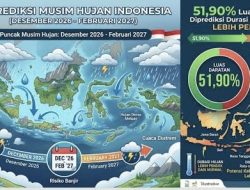 BMKG Ungkap Prediksi Musim Hujan Kepri 2026/2027, Tanjungpinang Diprakirakan Capai Puncak pada Januari 2027