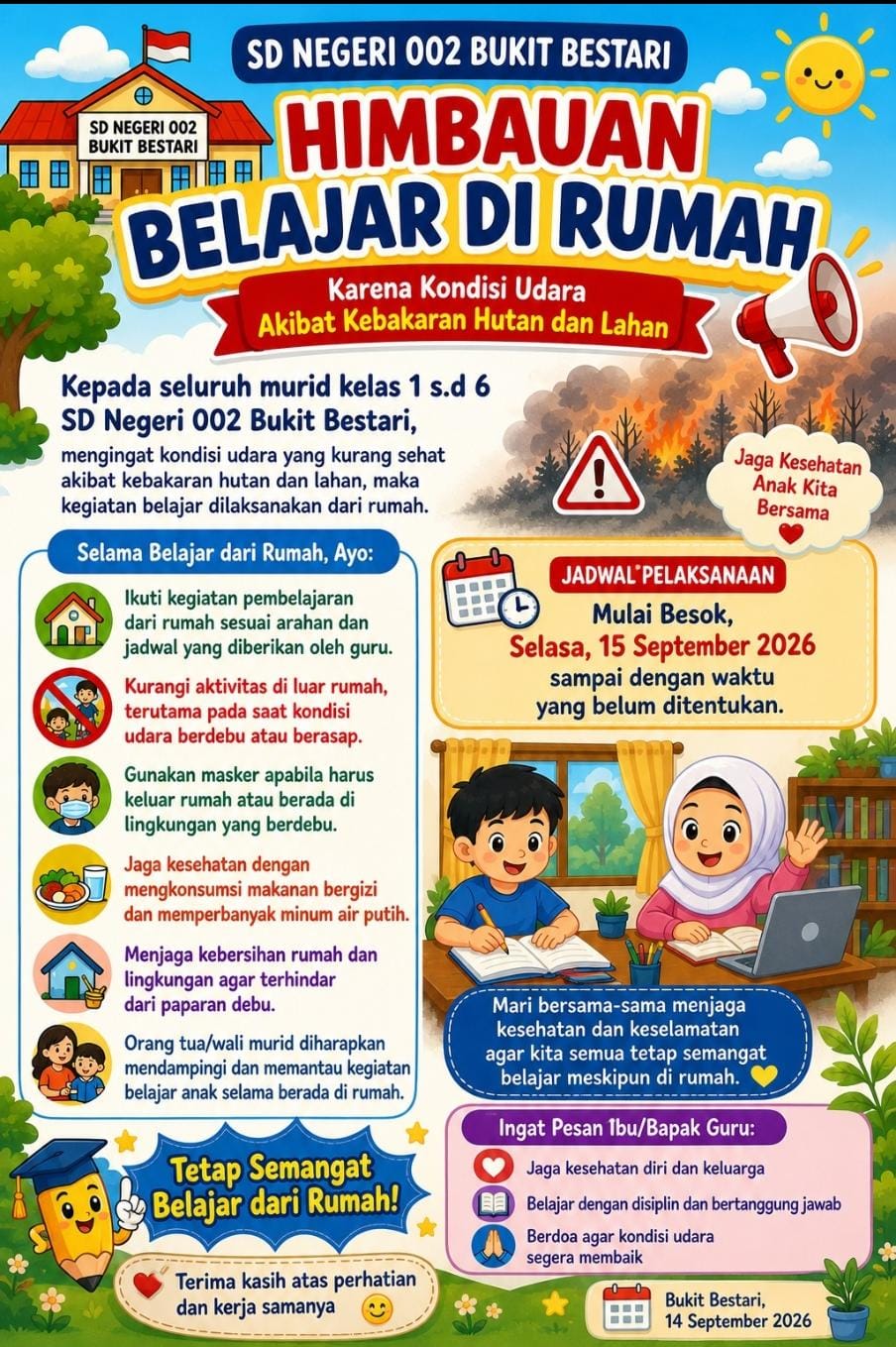 Flyer SDN 002 Bukit Bestari Tanjungpinang. Dok : SDN 002 Bukit Bestari Tanjungpinang
