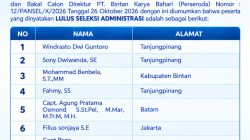 7 Calon Direktur PT. Bintan Karya Bahari (Perseroda) Ditetapkan, Seleksi Berlanjut ke Uji Kelayakan dan Kepatutan. Dok : Diskominfo Kabupaten Bintan