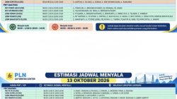 Estimasi Jadwal Menyala 13 Oktober 2026. Dok : PLNUP3Tanjungpinang