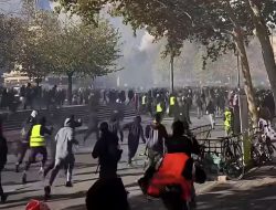 Demo Besar di Prancis Berujung Bentrokan, 550 Ribu Orang Turun ke Jalan dan 1.200 Ditangkap